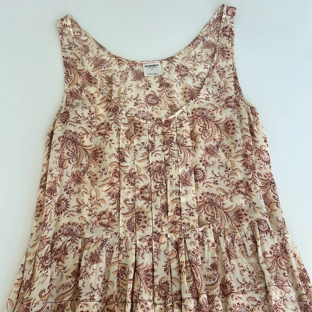 Free People Intimately Paisley Tunic Babydoll Mini Dress size small EUC - Picture 4 of 5